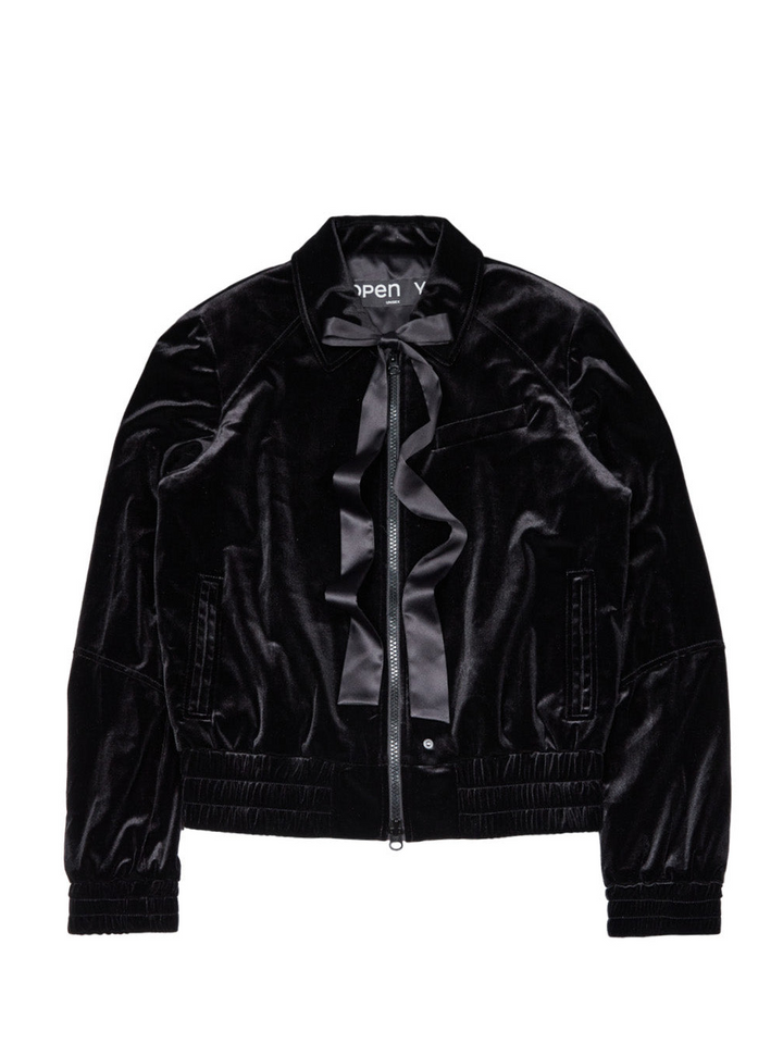 OPEN_YY_Tie_Velvet_Bomber_Jacket-Black