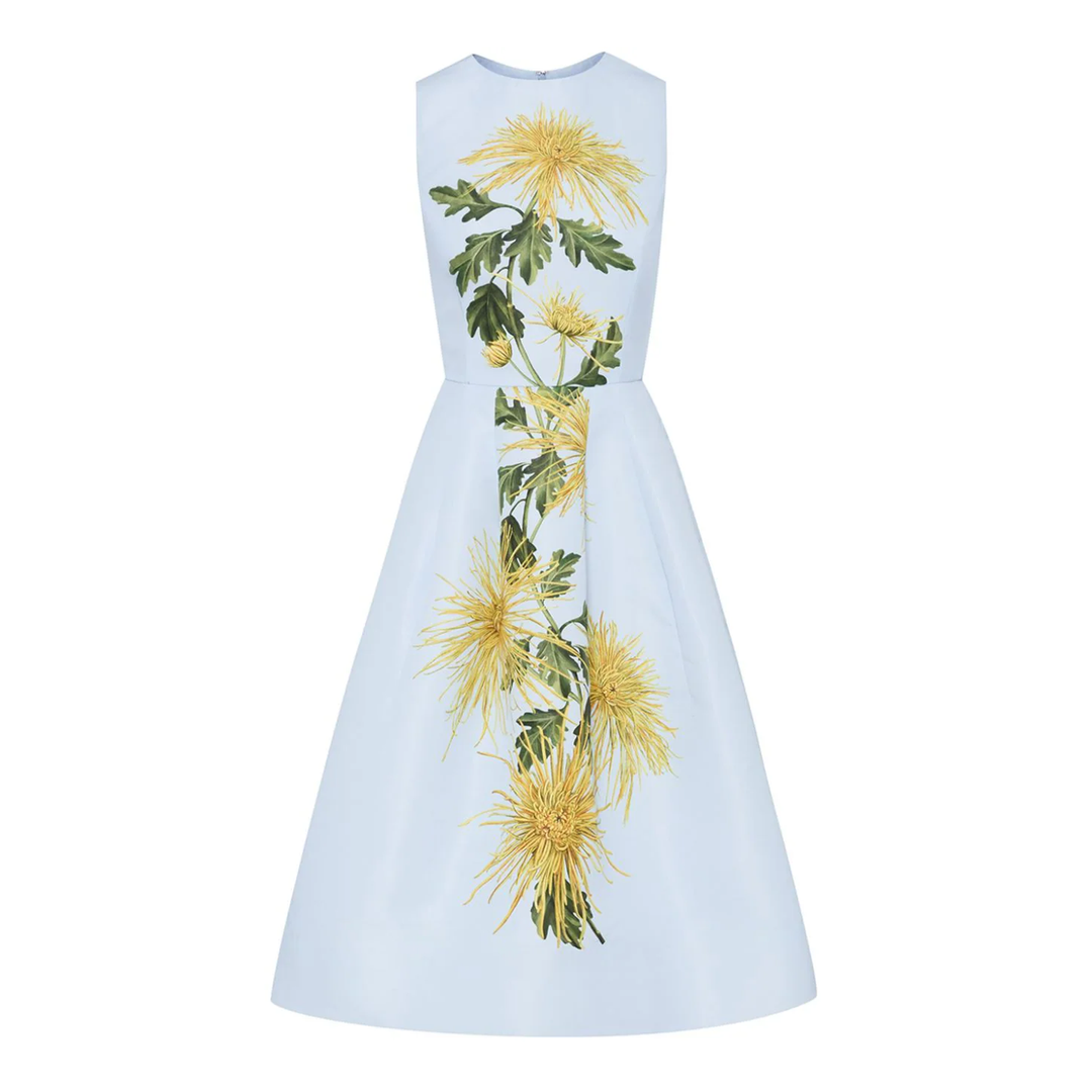 Chrysanthemum Stripe Cocktail Dress