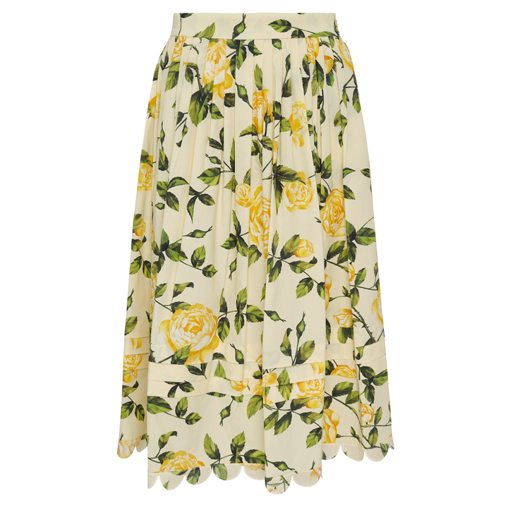 Oscar_de_la_Renta_English_Roses_Scallop_Trim_Skirt_Yellow