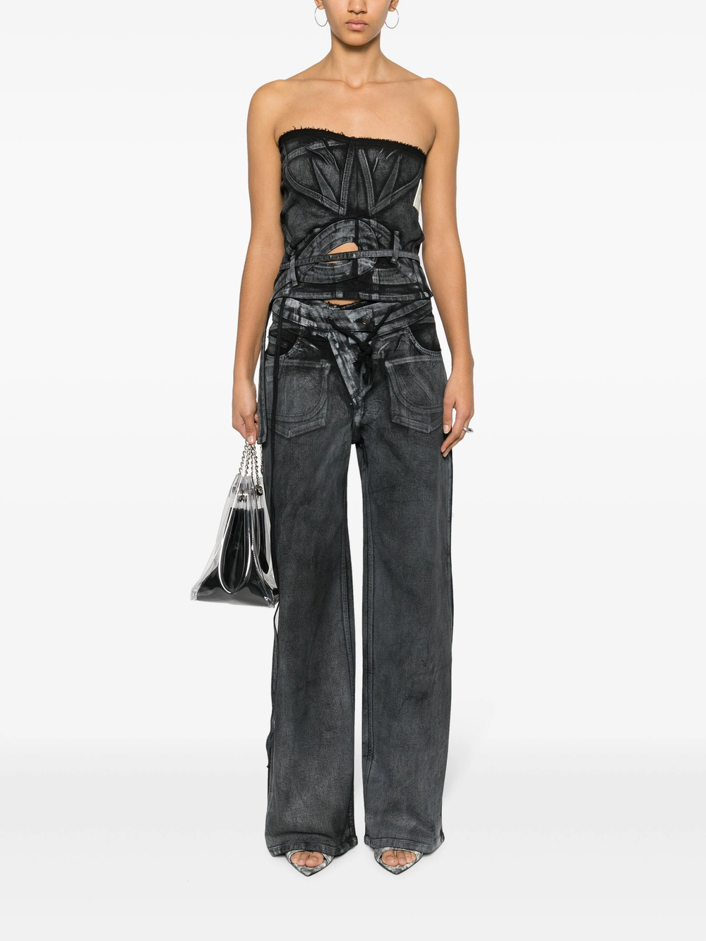 Ottolinger-Denim-Tube-Top-Black-2