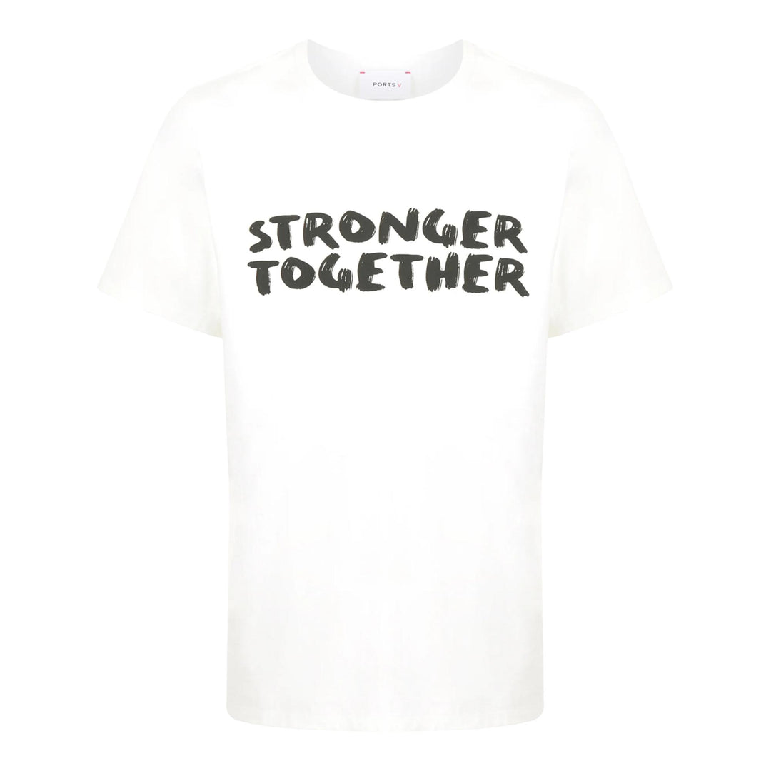 Club21 - PORTS V - Cut&Sew Short Sleeve Crew Neck T-Shirt - TEES - White