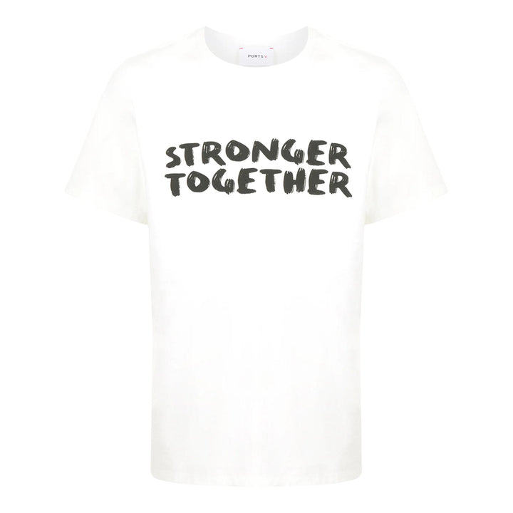Club21 - PORTS V - Cut&Sew Short Sleeve Crew Neck T-Shirt - TEES - White