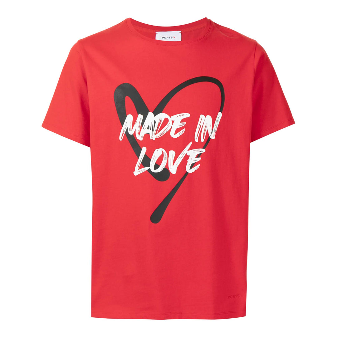 Club21 - PORTS V - Mens Knitted T-Shirt - TEES - Red