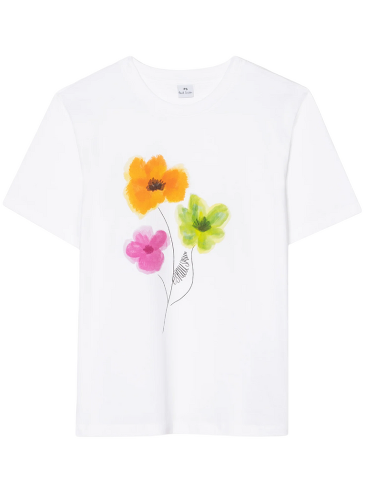 PSPAULSMITH_WomensBrushedPoppiesT-Shirt_White