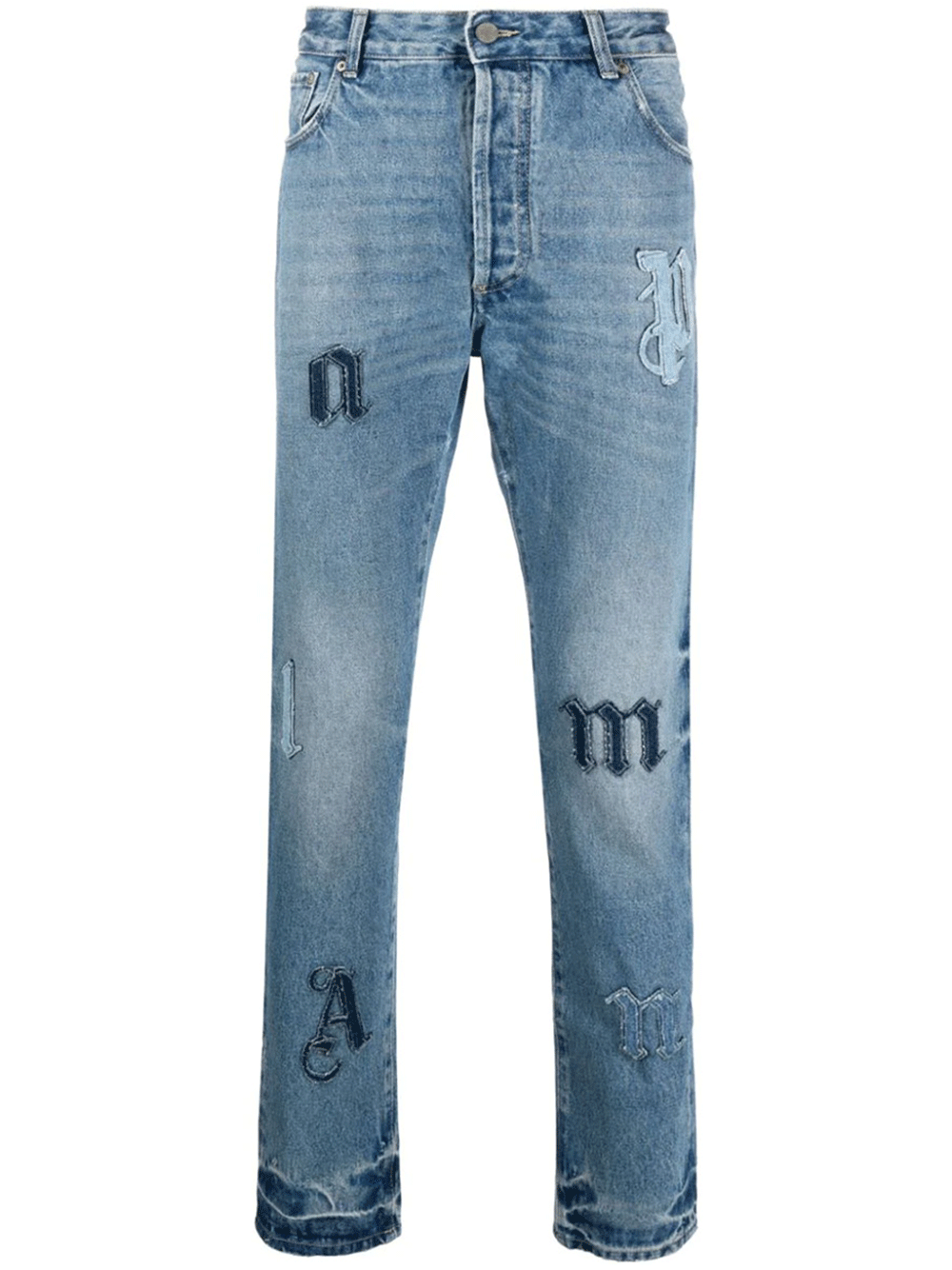 Palm-Angels-Logo-Denim-Patches-5-Pockets-Jeans-Blue-1