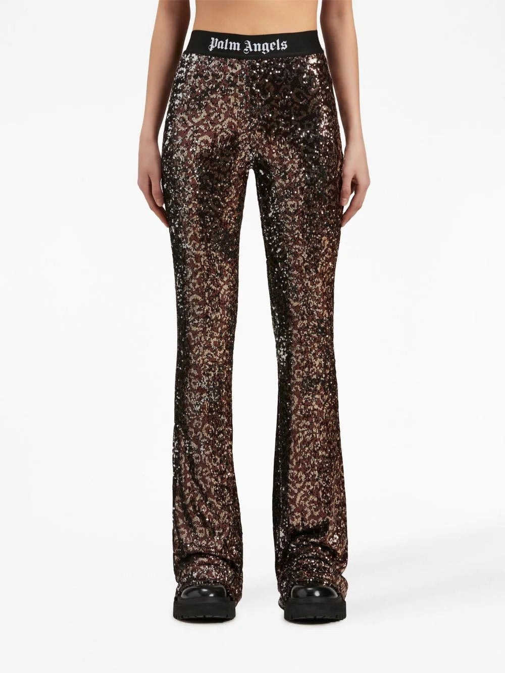 Palm-Angels-Logo-Tape-Sequins-Flare-Pants-Brown-3