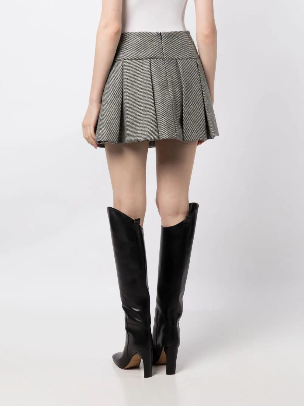 Palm-Angels-Mini-Pleated-Skirt-Grey-4