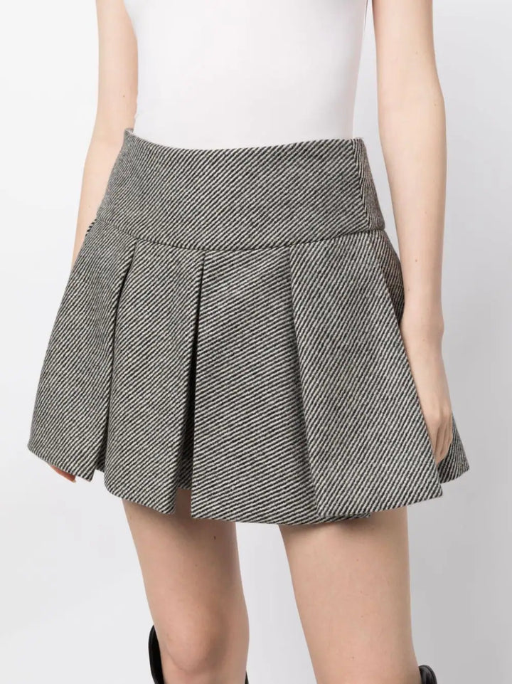 Palm-Angels-Mini-Pleated-Skirt-Grey-5