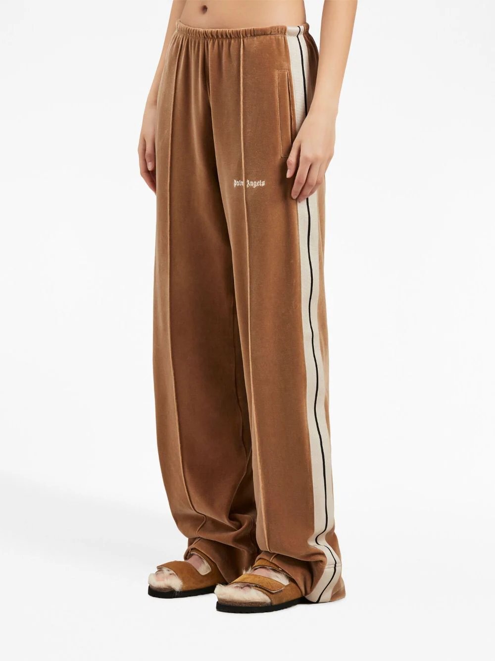 Palm-Angels-Velvet-Loose-Track-Pants-Beige-Brown-4