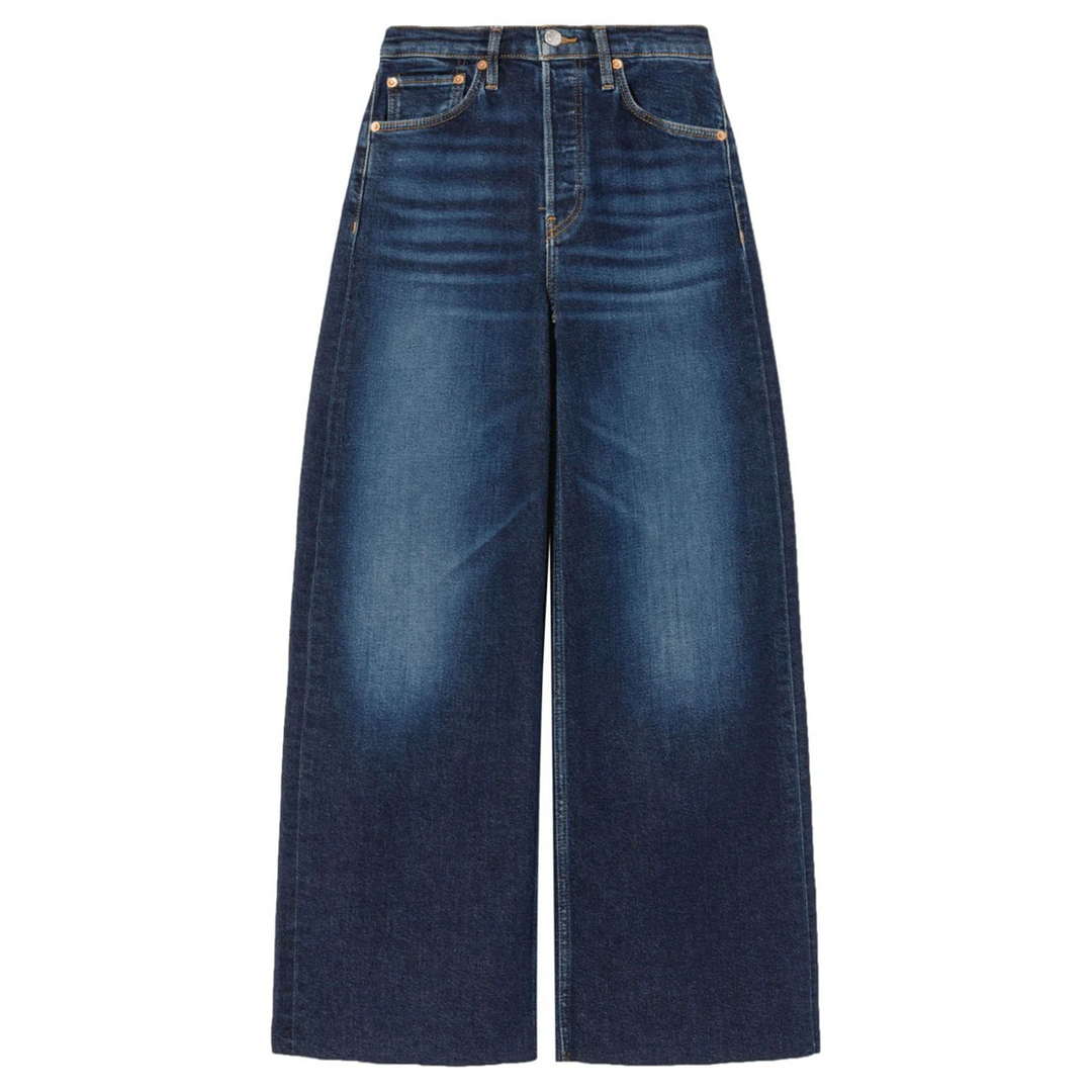 High Rise Wide Leg Cropped Jeans