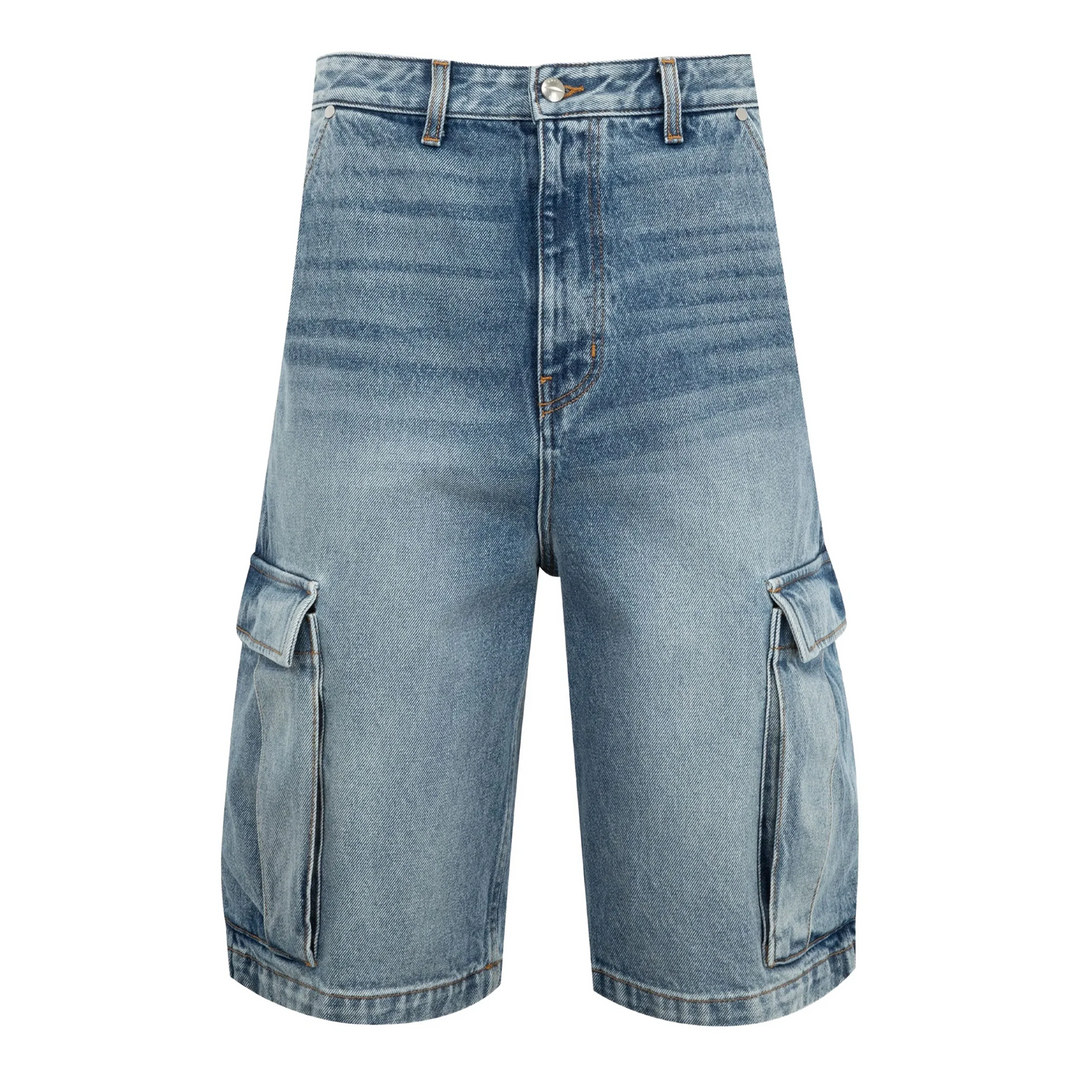 Cargo Denim Baggy Shorts