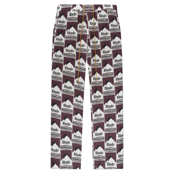 Moonlight Bordeaux Silk Pj Pants