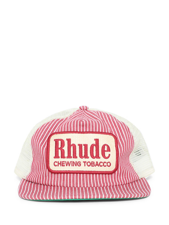 RHUDE_Red_Striped_Tobacco_Trucker_Hat-Red