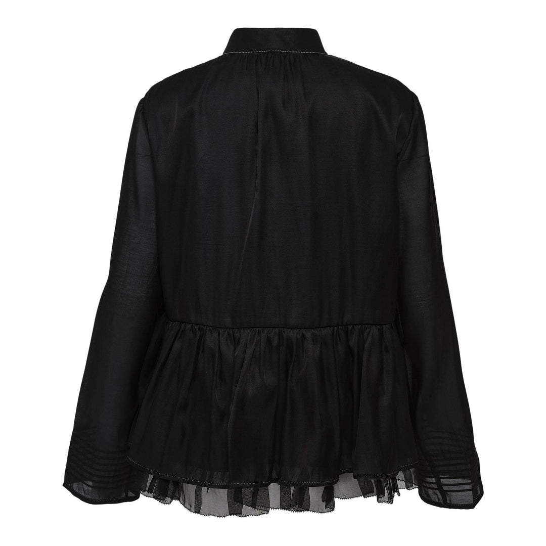 Club21 - Renli Su - Wool Polyester Flared Shorts - BLOUSES - Black