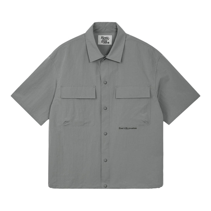 Club21 - Rest&Recreation - Nylon Half Shirt - SHIRTS - Grey