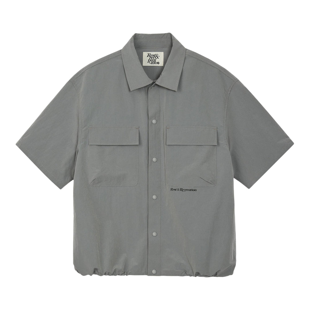 Club21 - Rest&Recreation - Nylon Half Shirt - SHIRTS - Grey