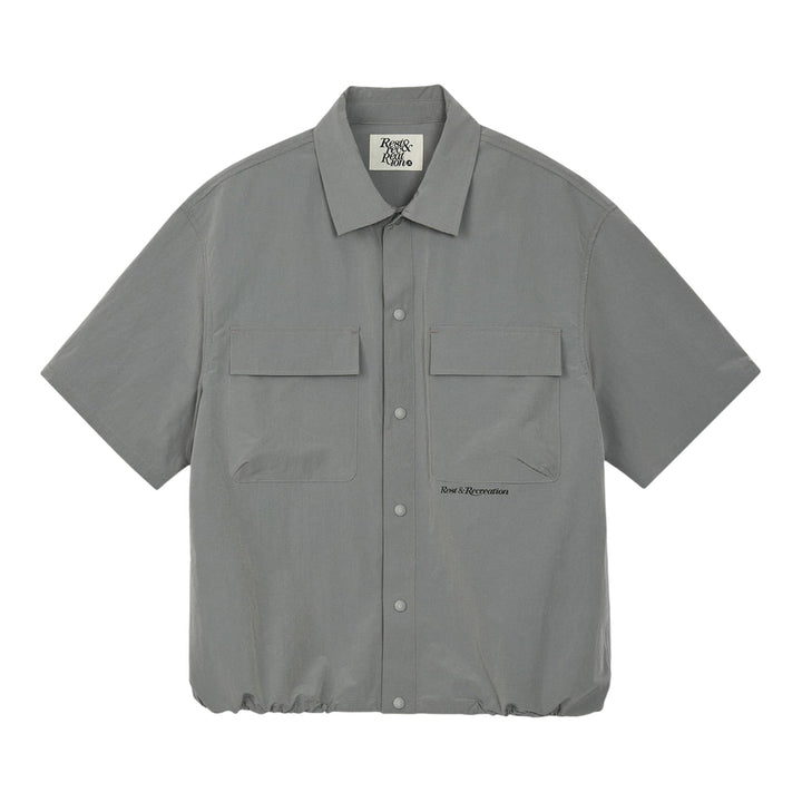 Club21 - Rest&Recreation - Nylon Half Shirt - SHIRTS - Grey