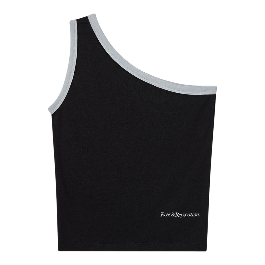 Club21 - Rest&Recreation - One Shoulder Sleeveless Top - TANK TOPS - Black