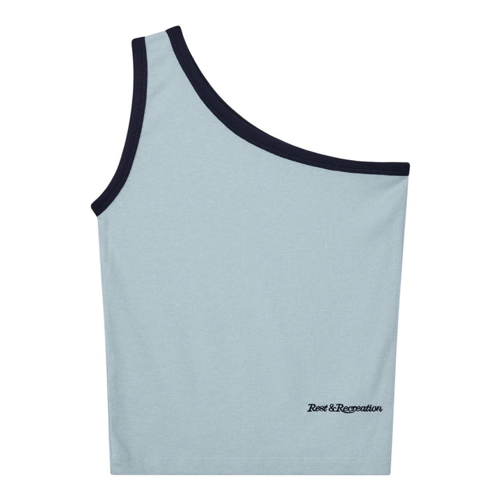Club21 - Rest&Recreation - One Shoulder Sleeveless Top - TANK TOPS - Light Blue