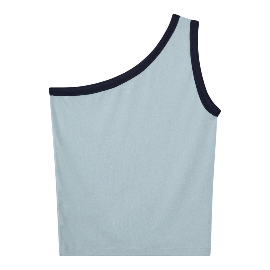 Club21 - Rest&Recreation - One Shoulder Sleeveless Top - TANK TOPS - Light Blue
