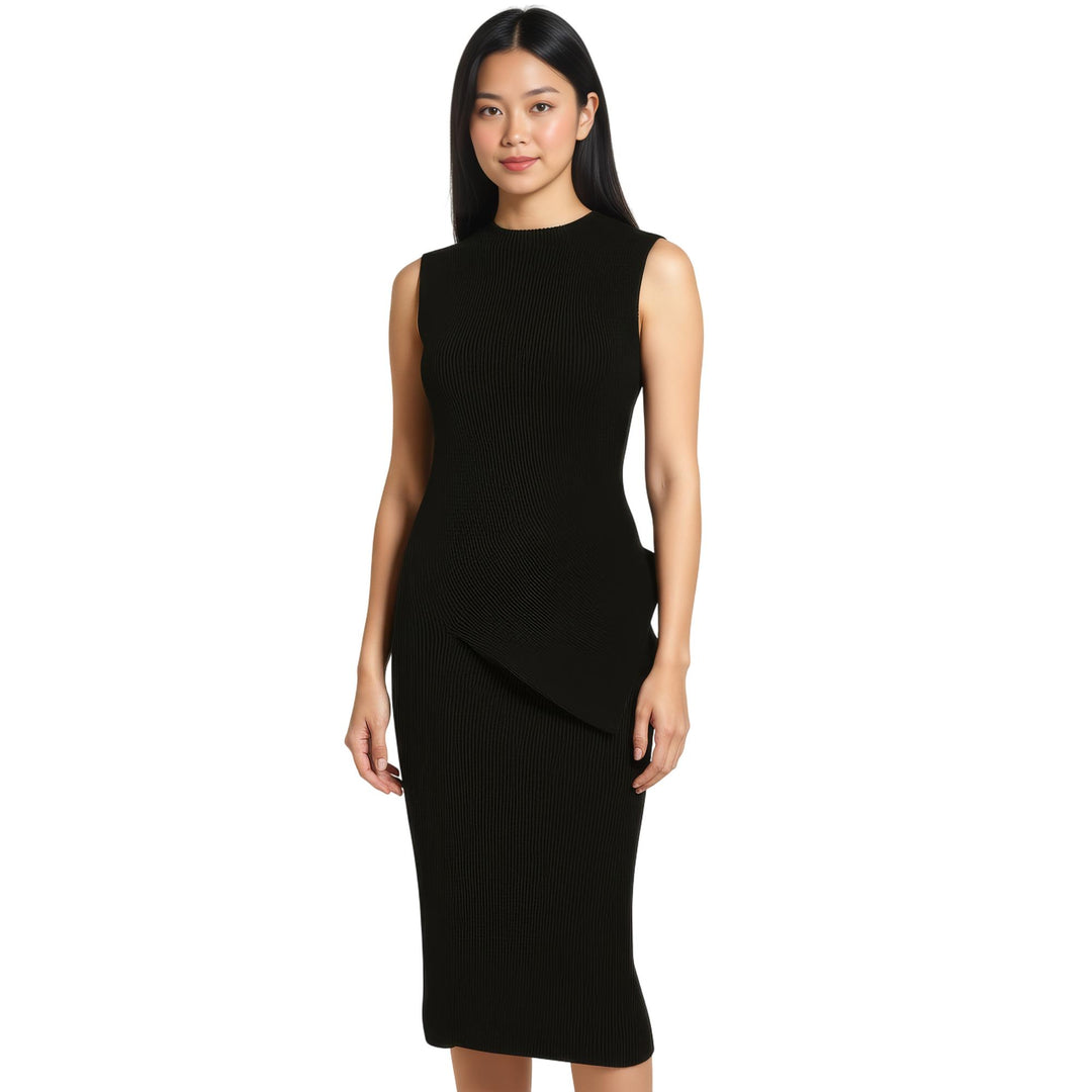 Club21 - Rick Owens - Babel Dress Ribbed Knit - KNIT DRESSES - Black