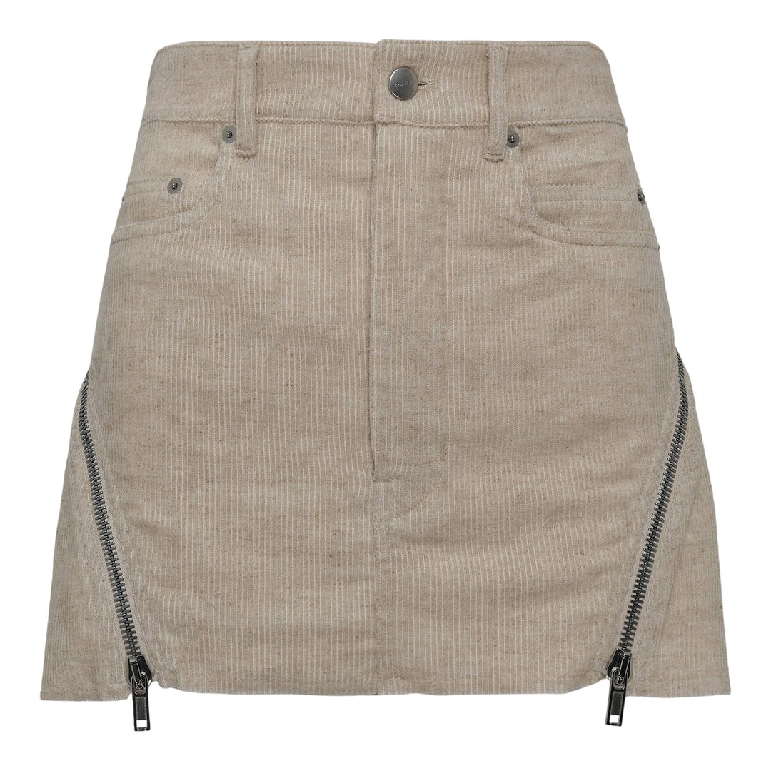 Club21 - Rick Owens - Bolan Banana Mini Linen Cordur Skirt - SKIRTS - Natural