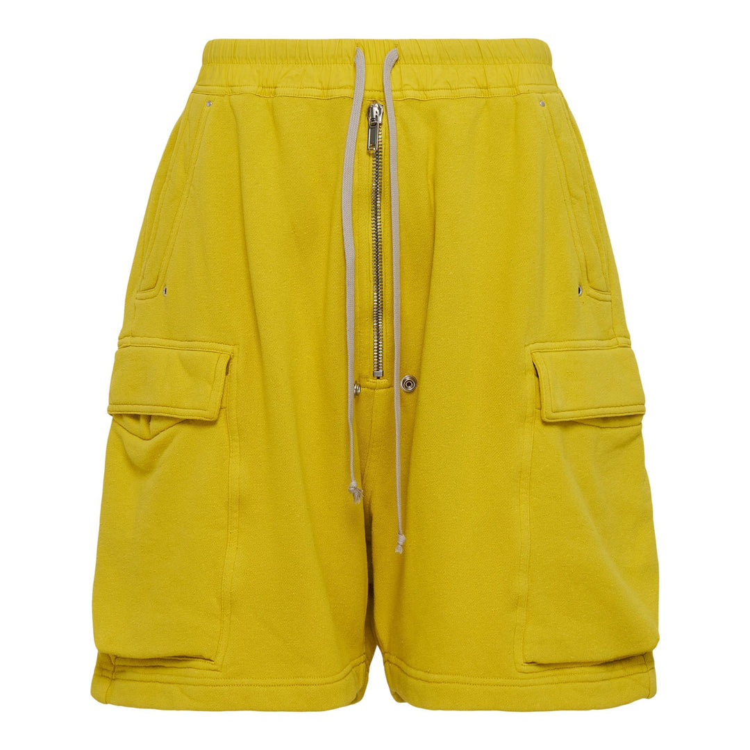 Club21 - Rick Owens DRKSHDW - Cargobela Shorts Slub Felpa - SHORTS - Yellow