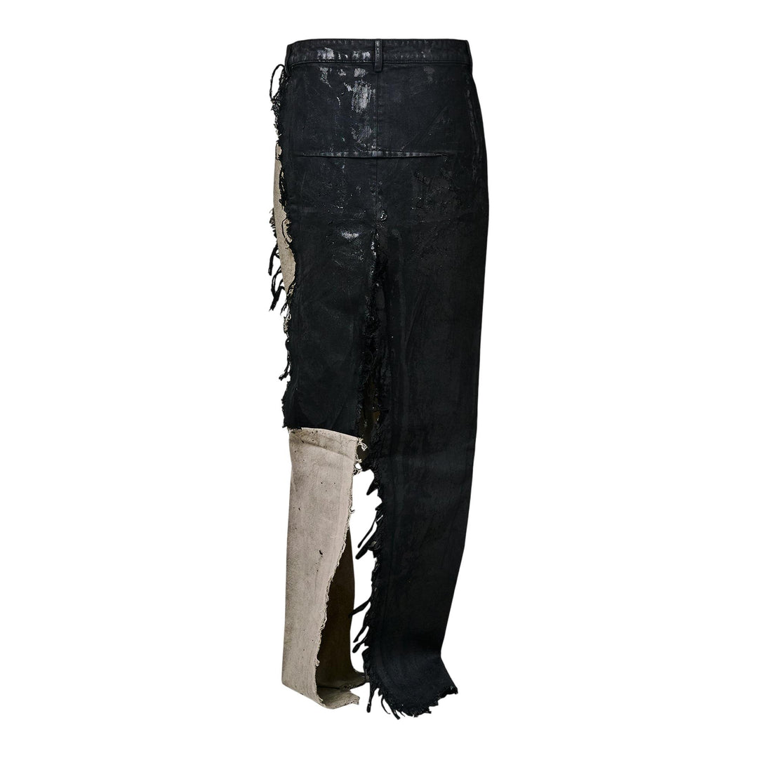 Club21 - Rick Owens - Denim Sliced Skirt 13oz Black - SKIRTS - Black