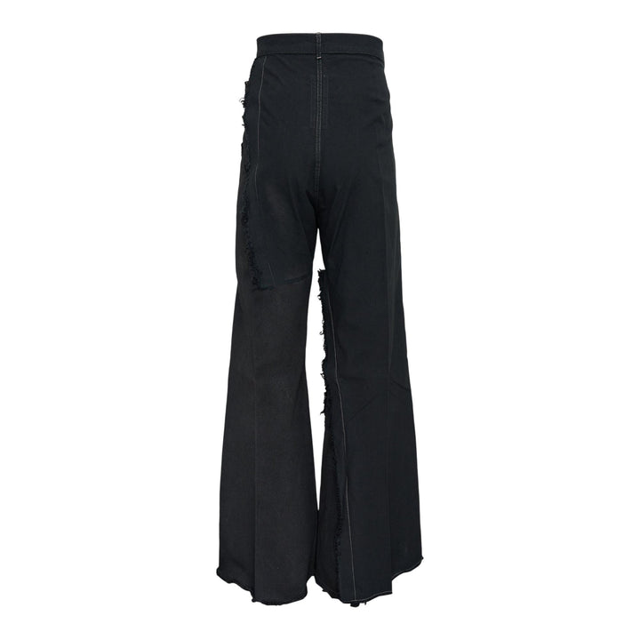 Club21 - Rick Owens - Joris Trousers 13oz Blackety Black Denim And Cotton Tela - JEANS - Black