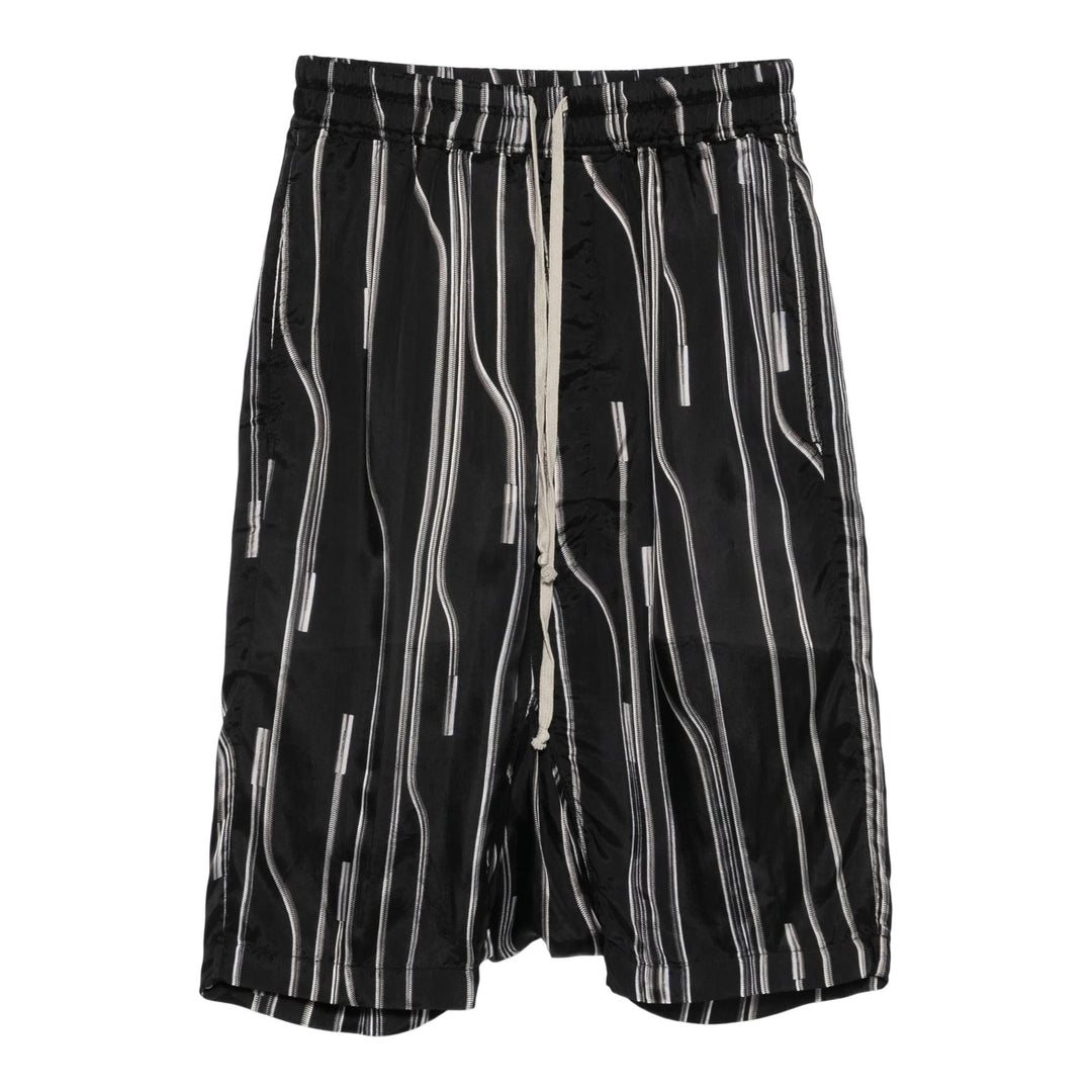 Club21 - Rick Owens - Ricks Pods Printed Cupro Japonette - SHORTS - Black