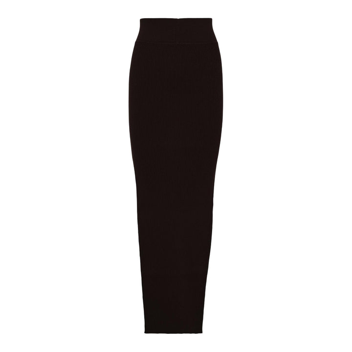 Club21 - Rick Owens - Sacri Skirt Ribbed Knit - SKIRTS - Brown
