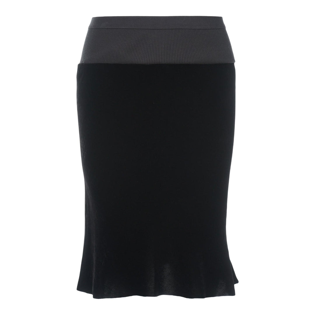 Club21 - Rick Owens - Short Bias Skirt Velvet - SHORTS - Black