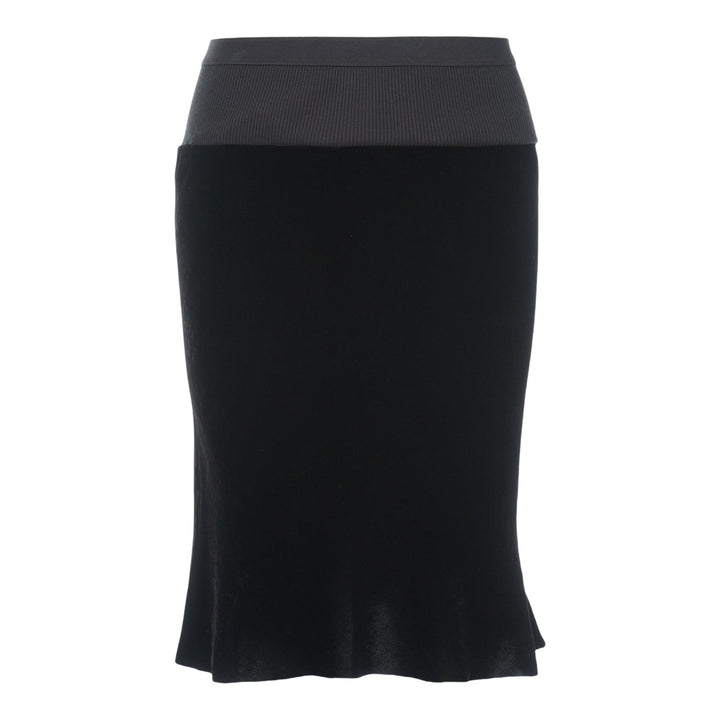 Club21 - Rick Owens - Short Bias Skirt Velvet - SHORTS - Black