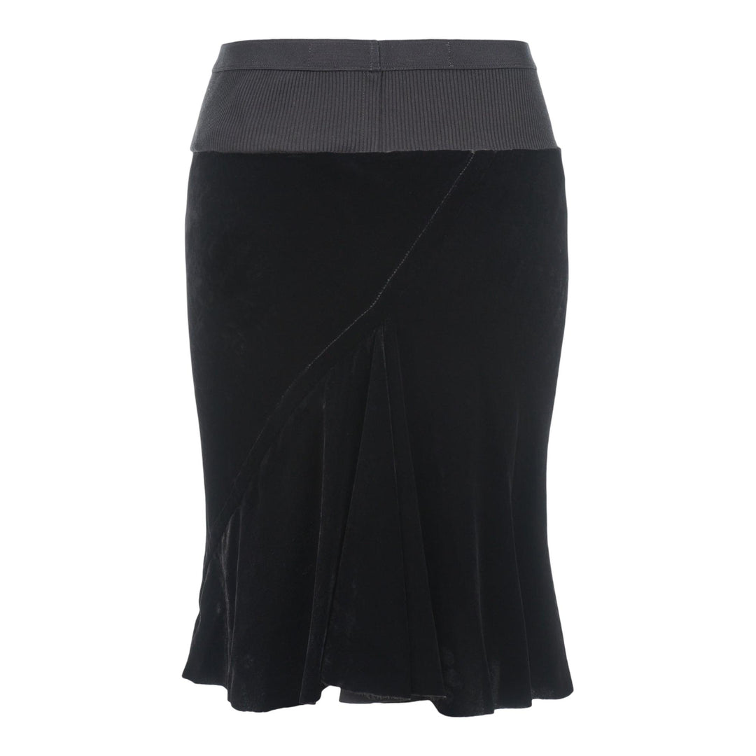 Club21 - Rick Owens - Short Bias Skirt Velvet - SHORTS - Black