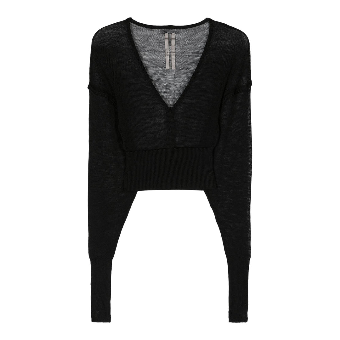 Club21 - Rick Owens - V Top In Geopunto Top - KNIT TOPS - Black