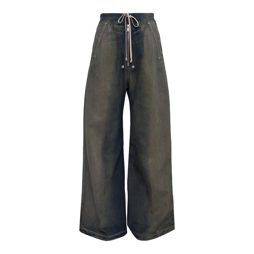 Club21 - Rick Owens - Wide Bela Pants 14oz Darkdust Degrade Slub Denim - PANTS - Denim