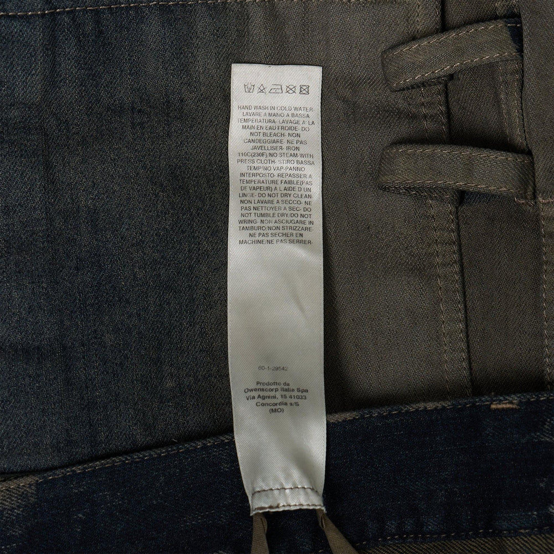 Club21 - Rick Owens - Wide Bela Pants 14oz Darkdust Degrade Slub Denim - PANTS - Denim