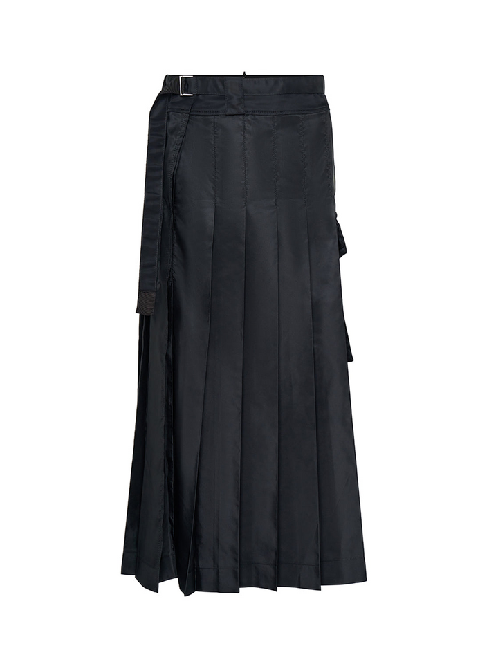SACAI_NylonTwillSkirt_Black