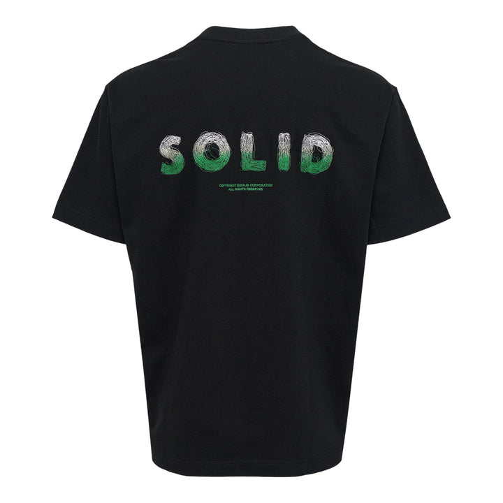 Club21 - SOLID HOMME - Back Solid Tee - TEES - Black