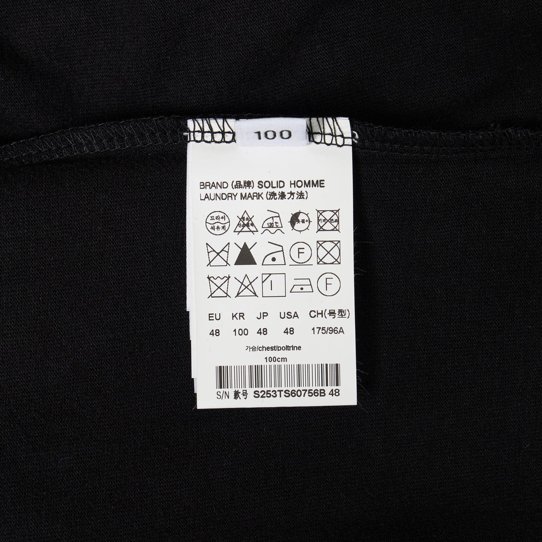 Club21 - SOLID HOMME - Back Solid Tee - TEES - Black