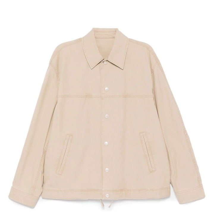 SOLID_HOMME_Shirt_Jacket_With_Gathered_Hem_Beige