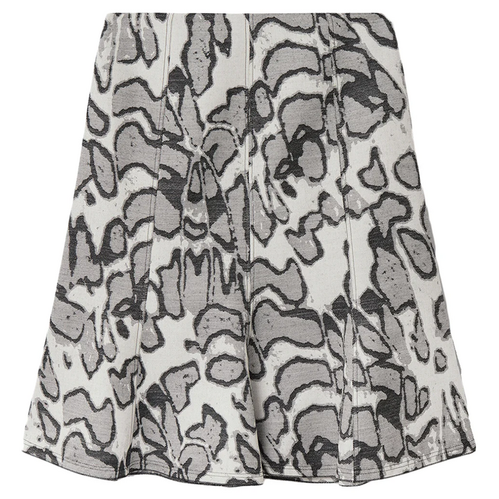 Animal Print Flute Skirt
