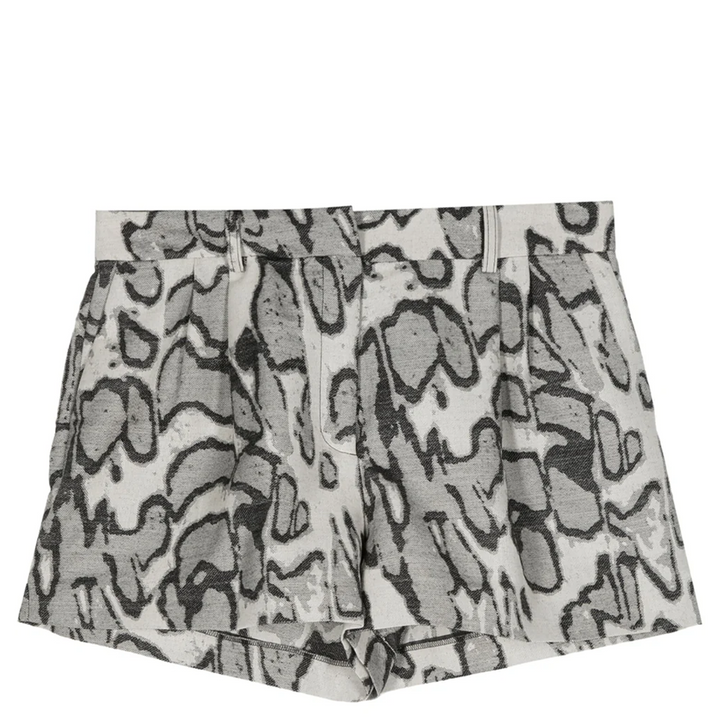 Animal Print Tailored Shorts