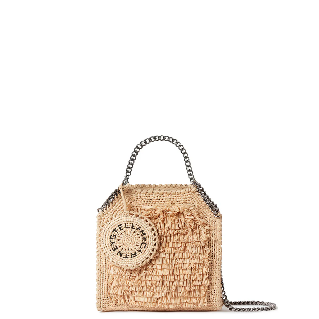 Falabella Raffia Tiny Tote Bag