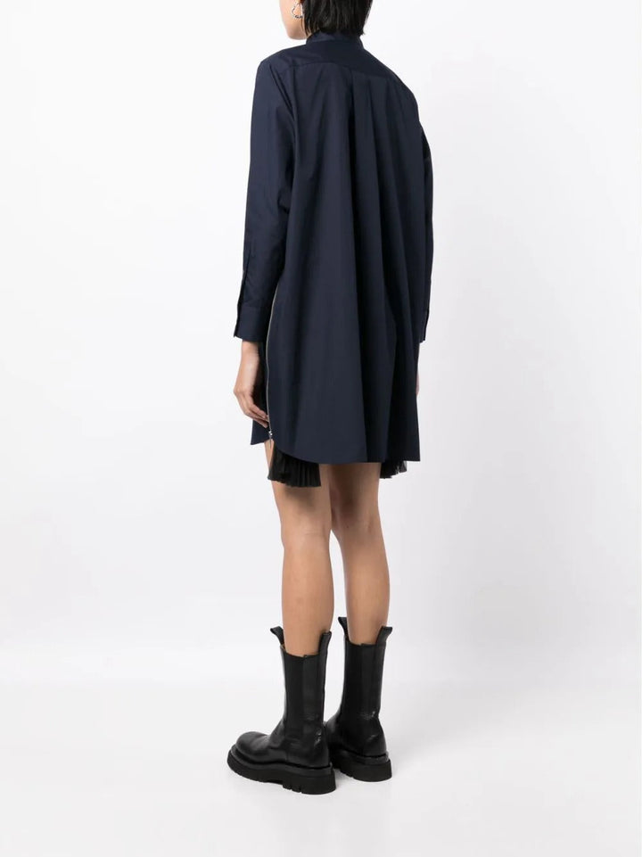 Sacai-Cotton-Poplin-Dress-Navy-4