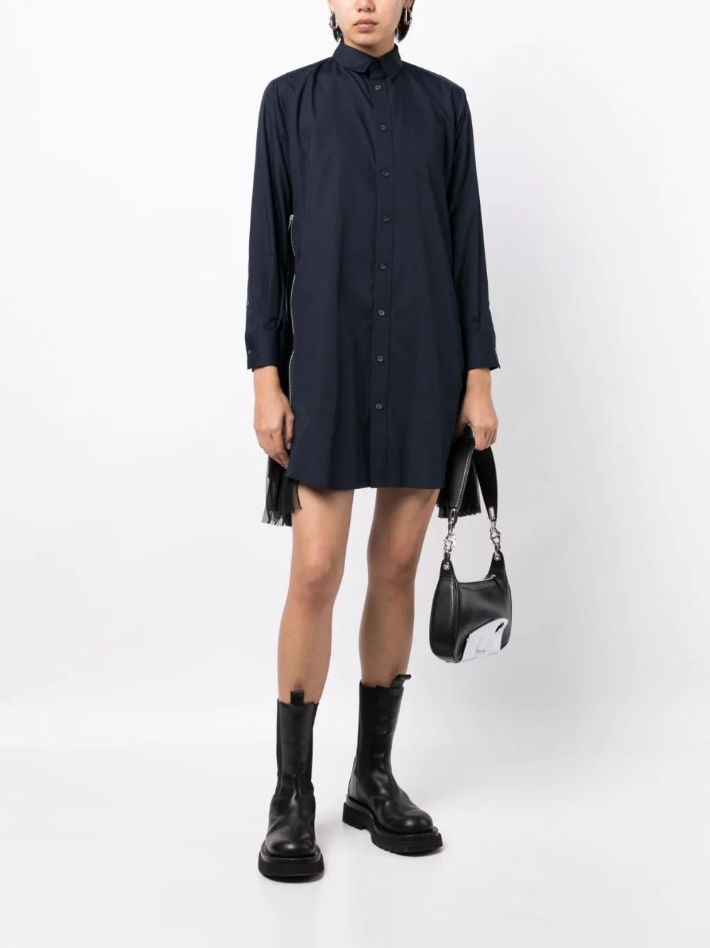 Sacai-Cotton-Poplin-Dress-Navy-2