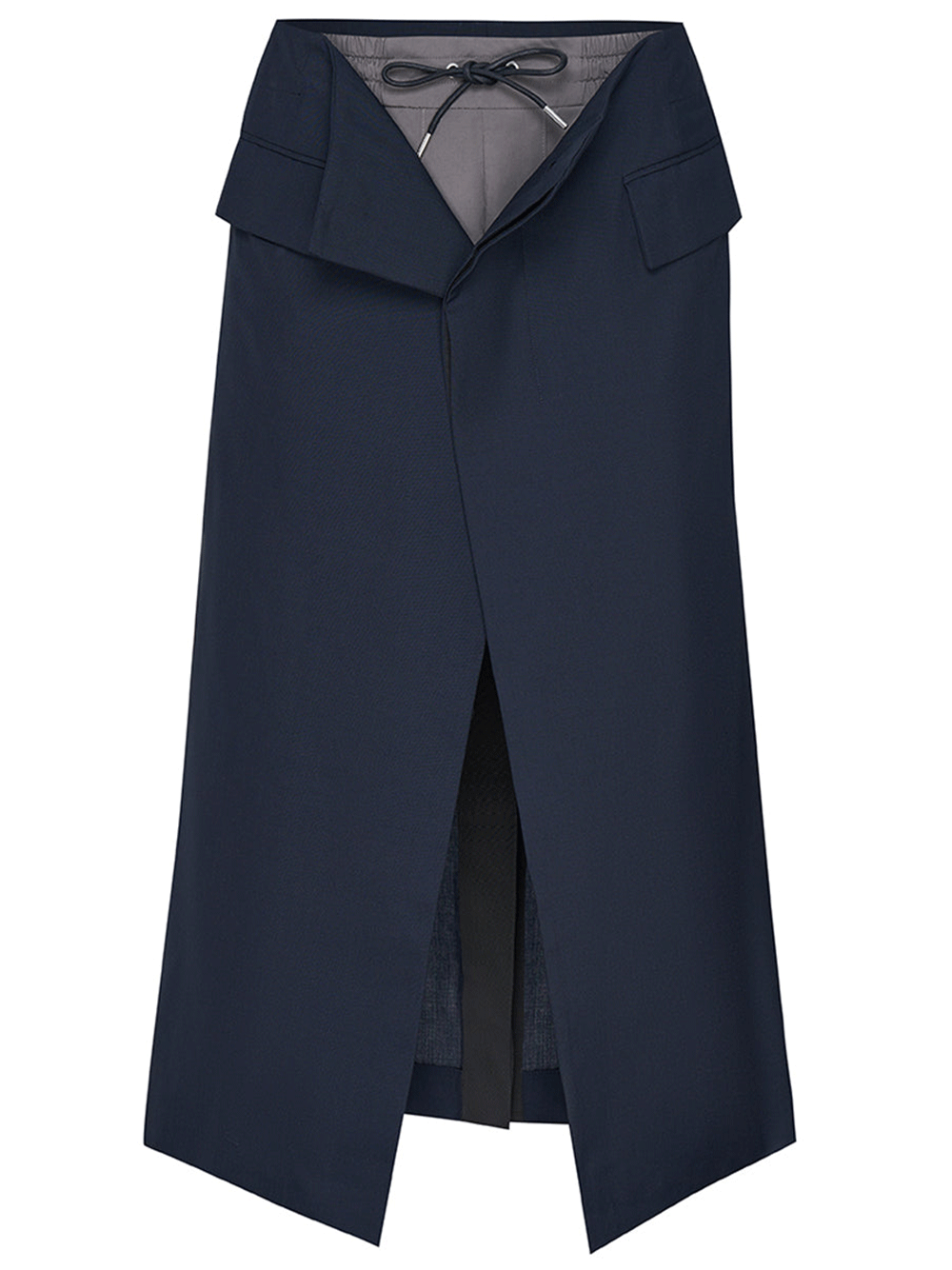 Sacai-Suiting-Mix-Skirt-Navy-1