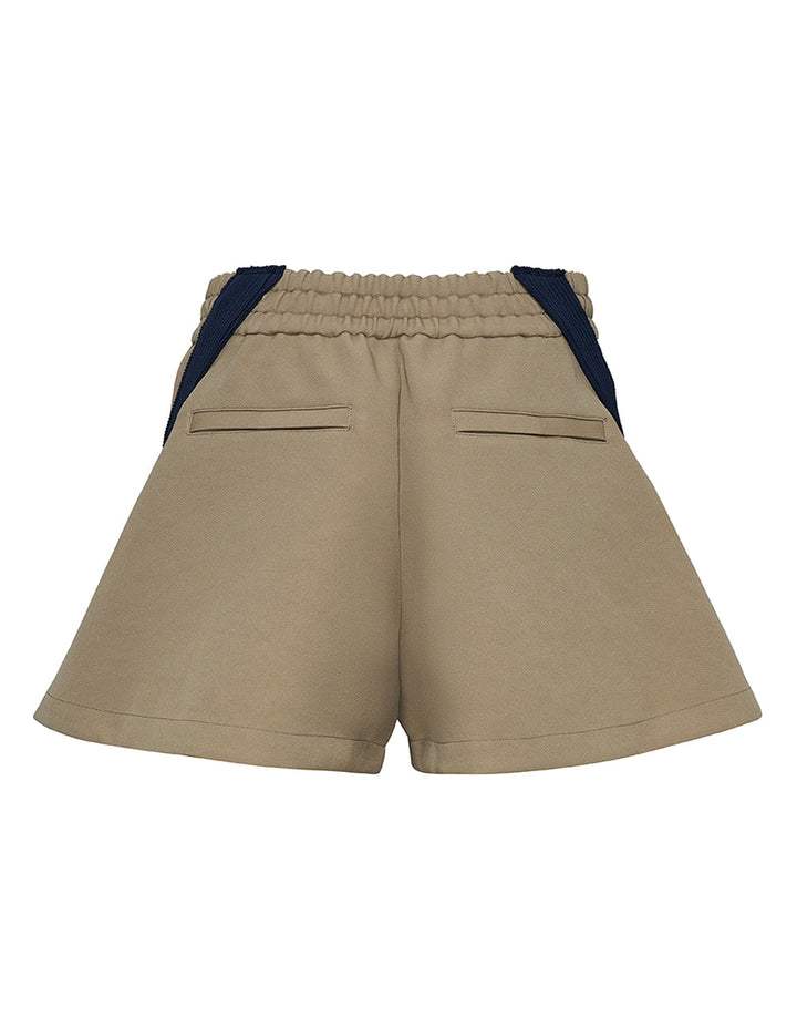 Sacai Technical Jersey Shorts Beige 2