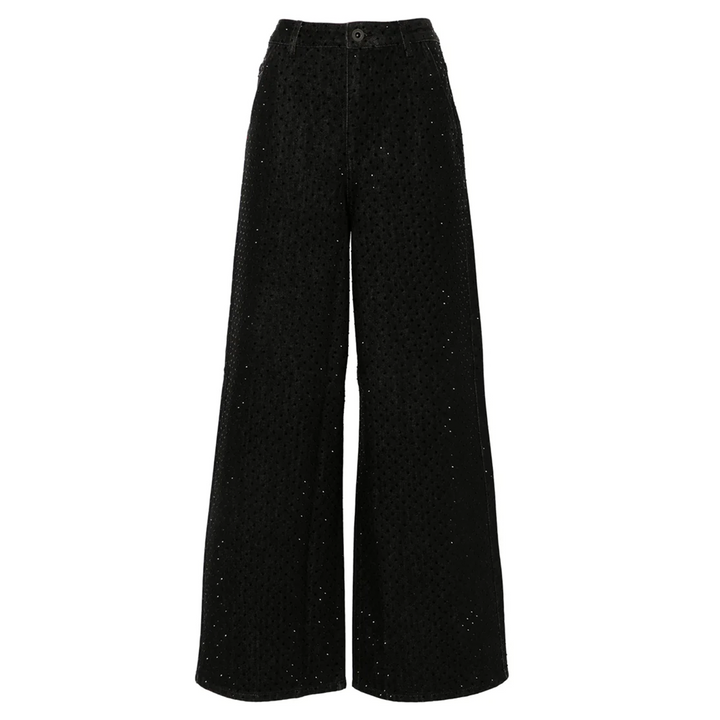 Black Rhinestone Jeans