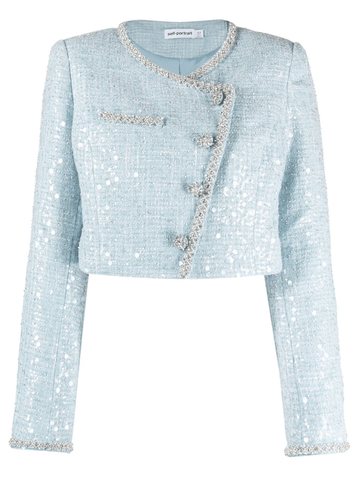 Self-Portrait-Blue-Sequin-Boucle-Cropped-Jacket-Blue-1